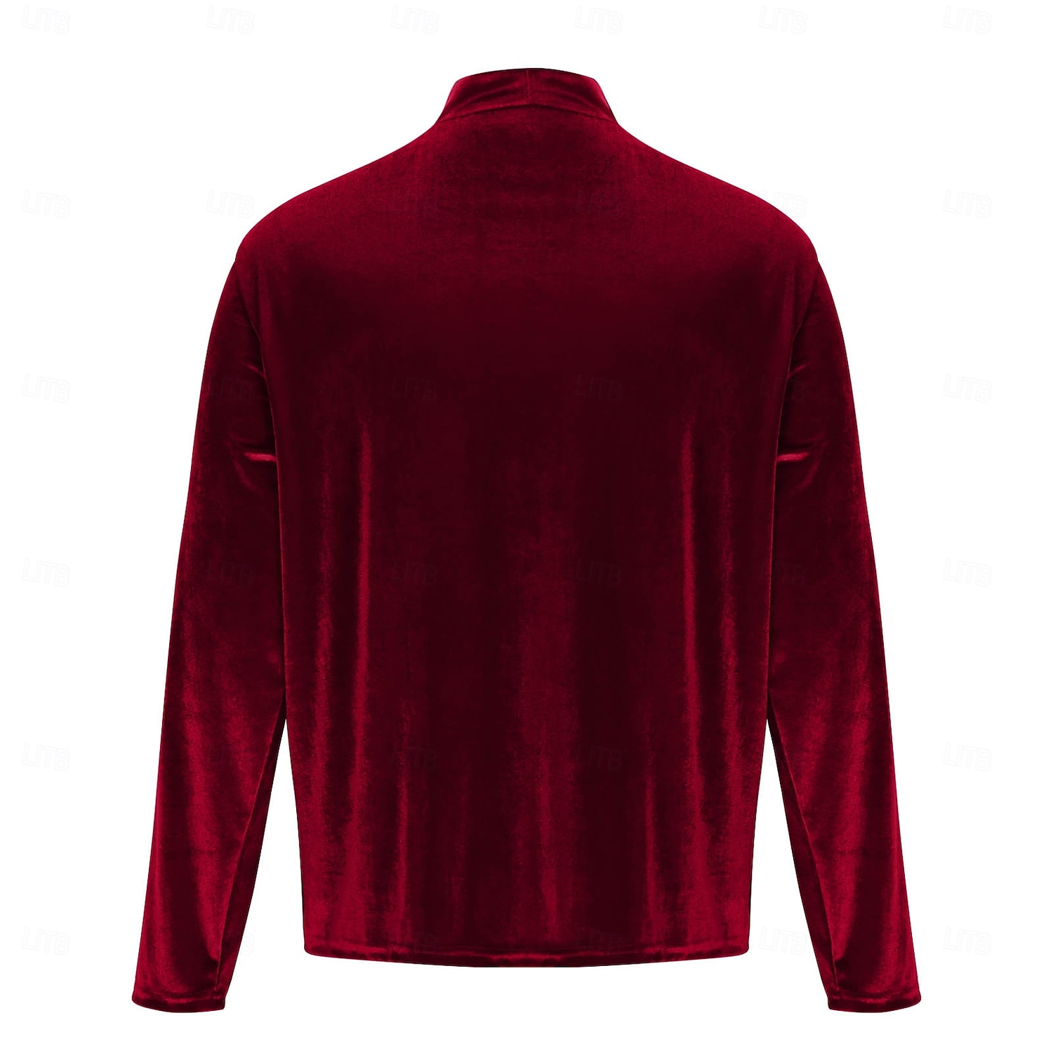 Муж. Футболка Длинный рукав Вырез под горло Осень Наступила зима Все сезоны Сплошной цвет Традиционный / винтаж На каждый день Рюши Повседневные Дом на открытом воздухе Винный Черный Белый 2026 - $24.99 –P3