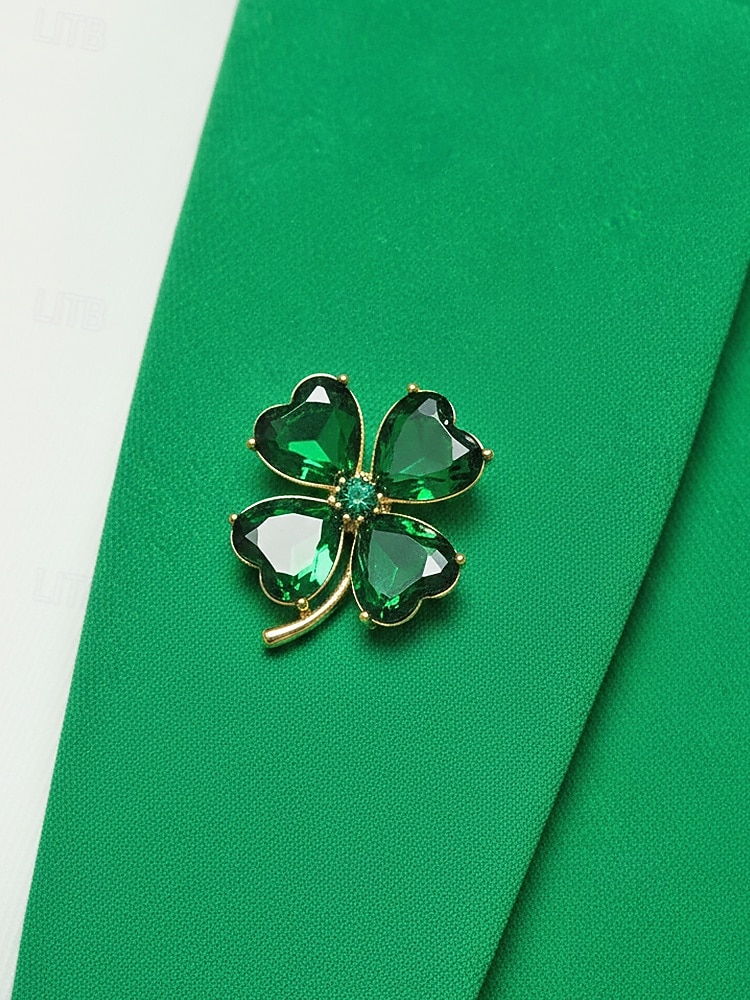 Женский кулон в виде зеленого клевера из сплава, трансформируемое ожерелье или брошь, идеально подходит для Дня Святого Патрика и для повседневной носки. 2026 - $11.99 –P4