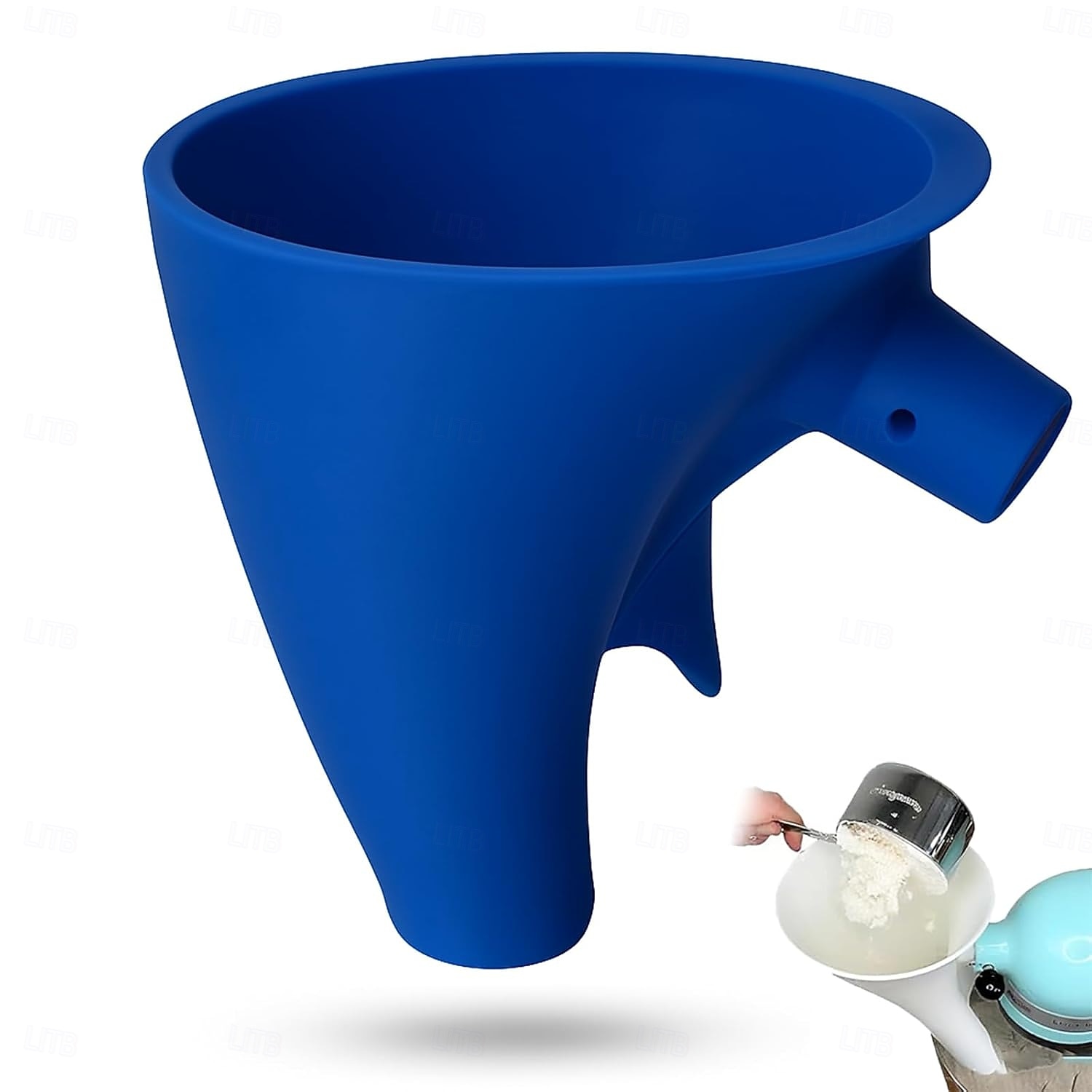 Воронка для муки для кухонного комбайна KitchenAid 5 л, насадка против разбрызгивания для стационарного миксера с откидной головкой 4,5 и 5 л (ksm150), инструмент для выпечки, пригодный для мытья в посудомоечной машине, удобный аксессуар для наливания. 2026 - $15.99 –P10