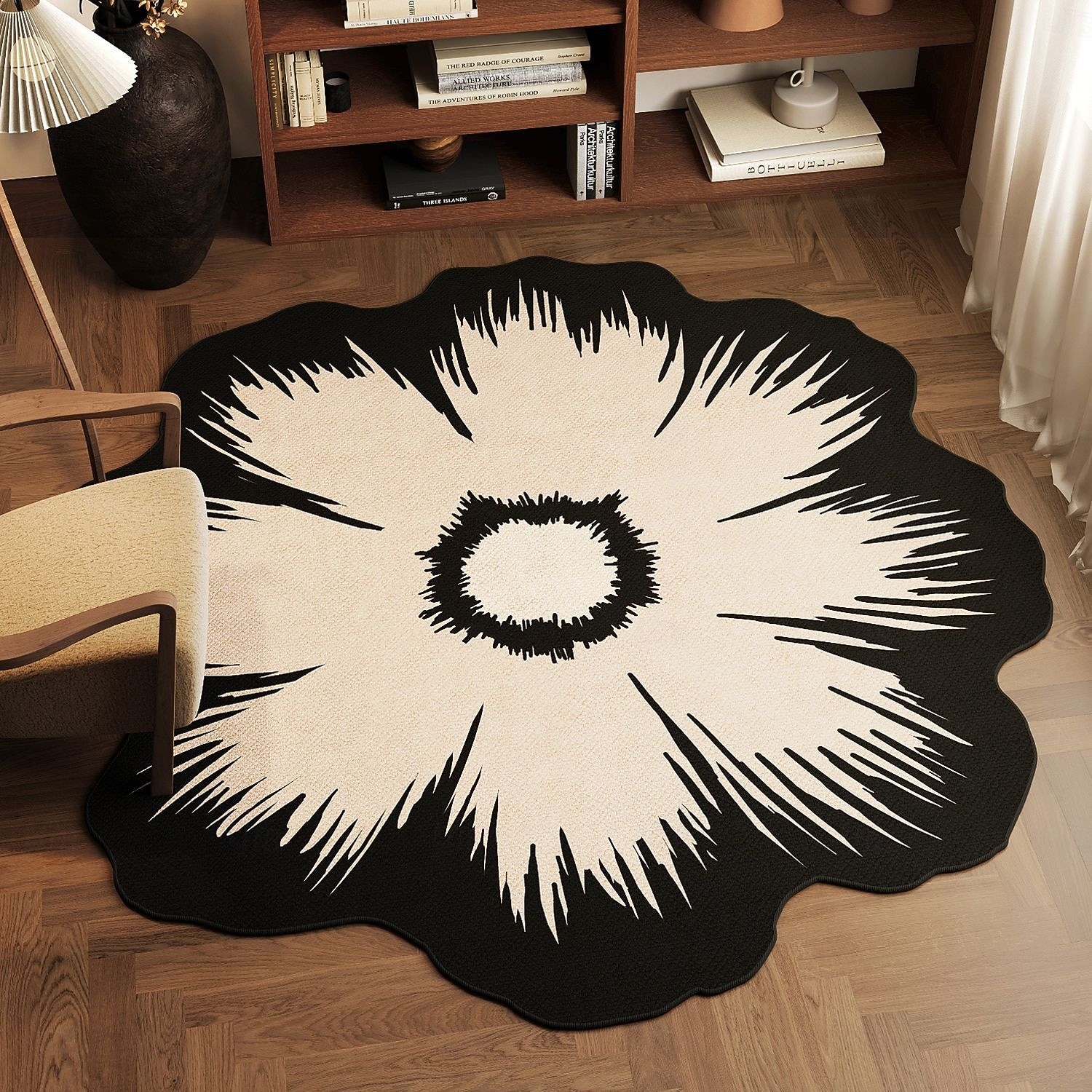 tappeto rotondo di lusso di alta qualità per soggiorno, tavolino da caffè, camera da letto, comodino, facile da pulire, morbido, decorazione per pavimenti di casa per un'eleganza moderna del 2026 a $27.99 –P4