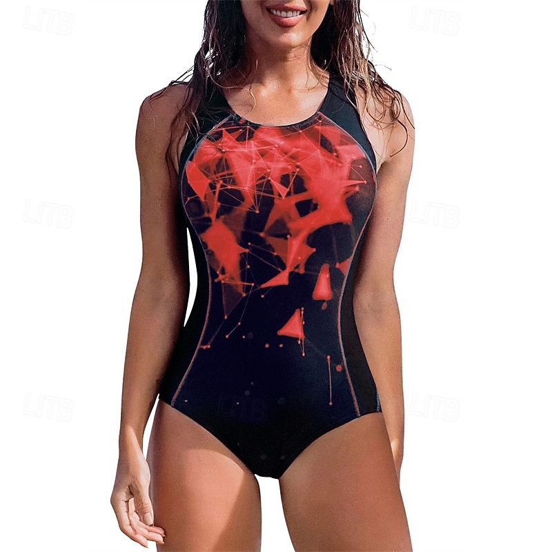 Femmes Maillot de bain Maillot de bain 1 pièce Graphique Protection UV Haute élasticité Sans manches Maillot de Bain Surf Plongée Plongée en apnée Été de 2026 ? $17.99 –P9