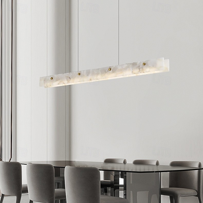 Lampadario a sospensione a led classico in marmo da 100 cm, oro, luce interna, sala da pranzo, per soggiorno del 2026 a $699.99 –P2
