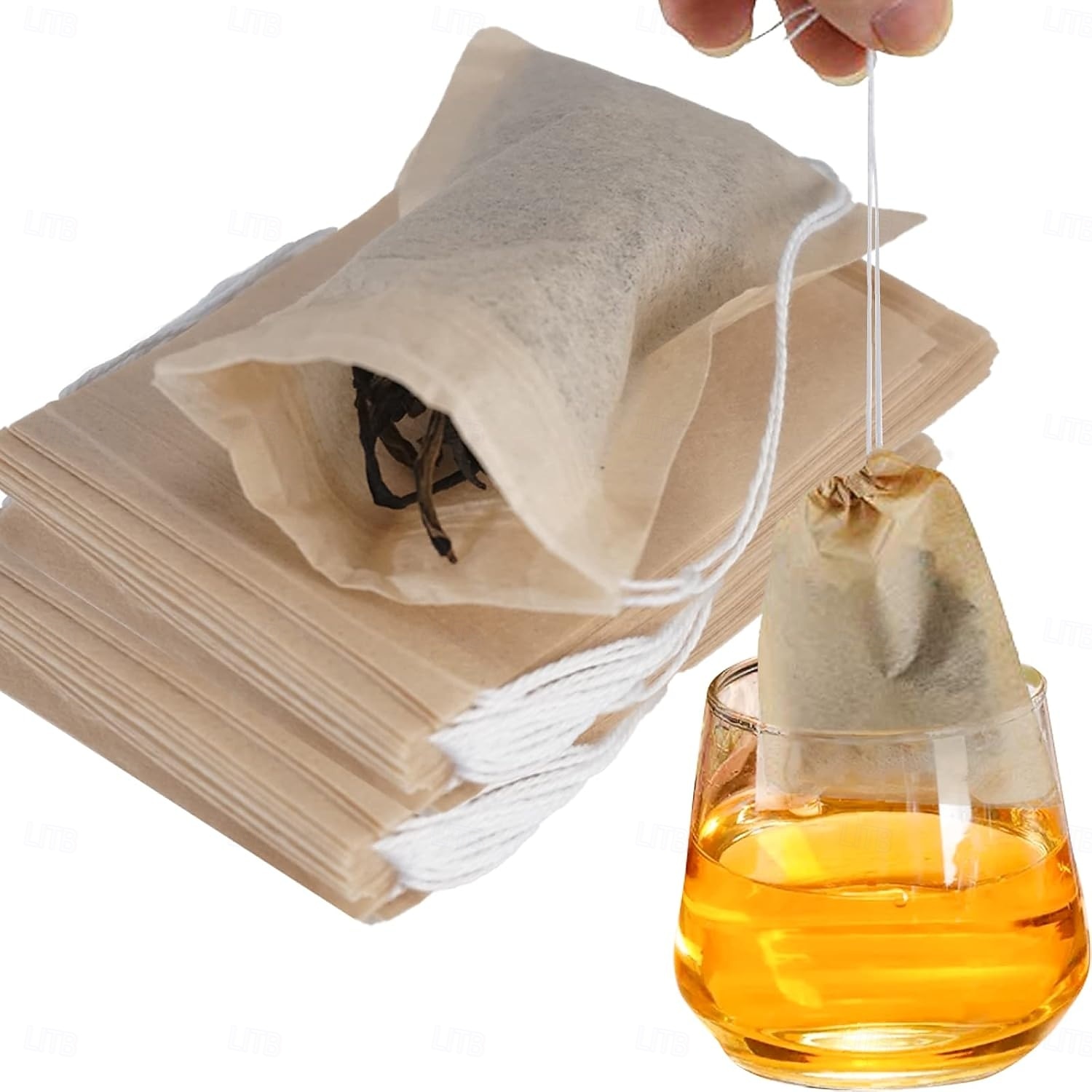 100 τεμάχια σακούλες φίλτρου τσαγιού μιας χρήσης για χαλαρό κορδόνι τσαγιού, κενή σακούλα για τσάι σε φύλλα με 100% αλεύκαντο χαρτί 2026 - $10.99 –P1