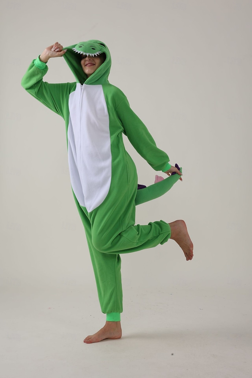 Kigurumi-pysjamas Gruppekostyme Onesie-kostyme Dyremønster Drage fantasi Varm Behagelig Med hette Fleece Voksne Herre Dame Unisex Halloween Karneval Fest Ytelse homewear Kle deg opp 2026 - $44.99 –P1