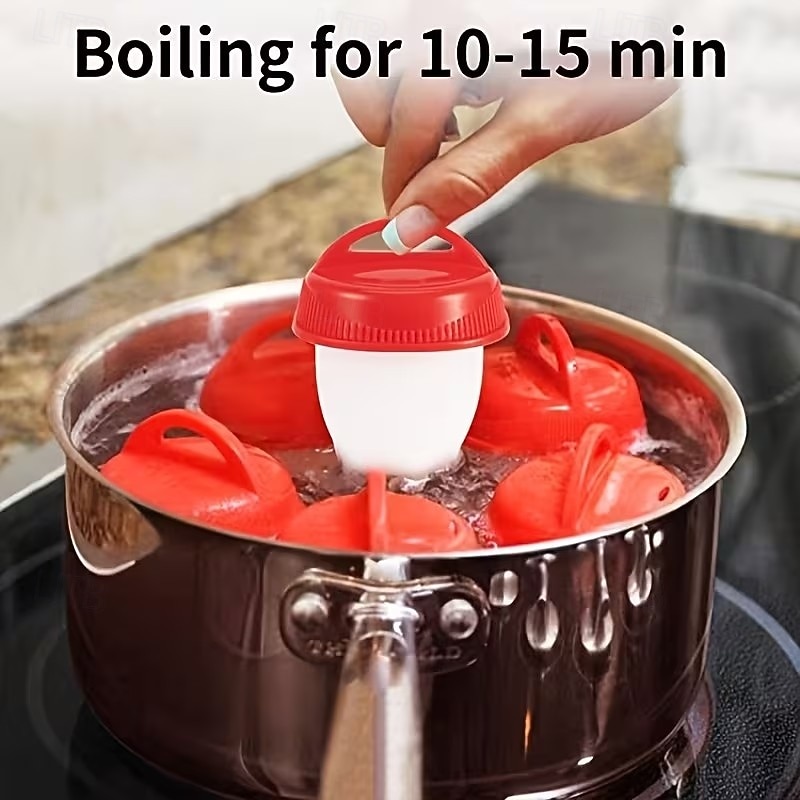 6/9 db szilikon tojásfőző, tapadásmentes, hőálló gőzölőpohár - könnyen használható konyhai eszköz, tökéletes lágy, közepes vagy kemény tojásokhoz 2026 - $13.99 –P2