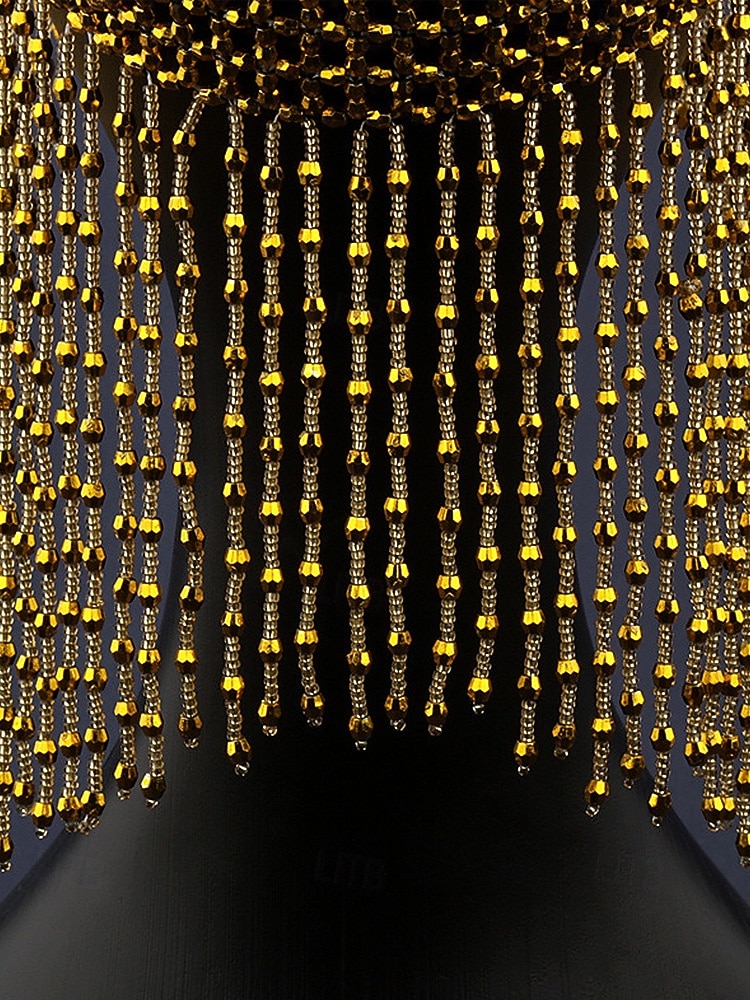 Dames Mardi Gras Beade Hoofddoek met Plastic Kralen Meerdere Kleuren Elegante Ontwerp Perfect voor Carnaval  Masker Bals 2026 - $19.99 –P15