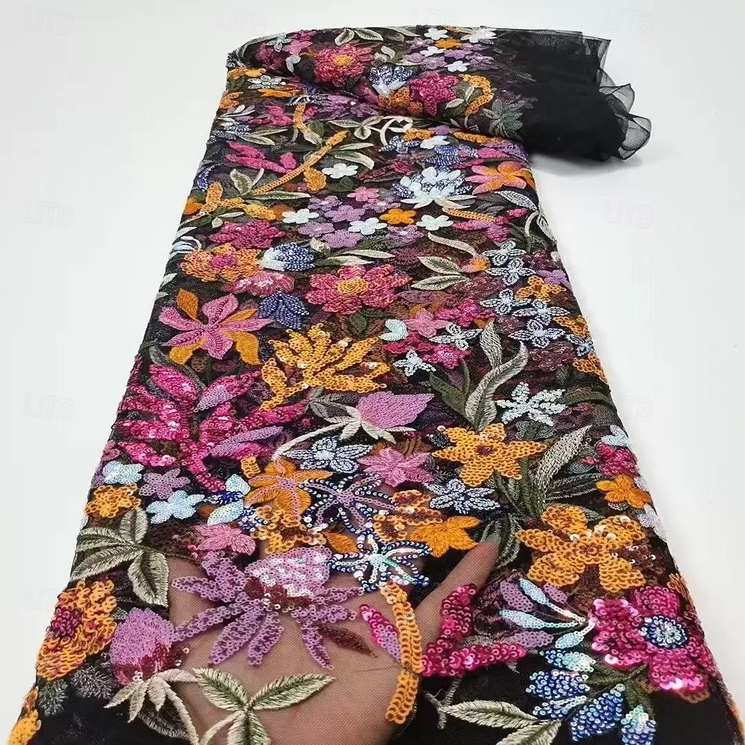Linea ad A Sirena Tromba Lunghezza al pavimento Perline ricamate Abito Formale Abito da madre della sposa Abiti da Ballo Elegante Scintillante Floreale Senza Maniche Scollo a V Balli di fine anno del 2026 a $205.89 –P2