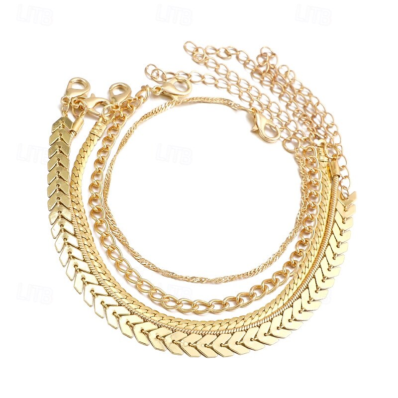 Clasic Chainul gros Modă Modă Aliaj Bijuterii brățară Auriu Pentru Zilnic Concediu Dată 2026 - $13.99 –P2