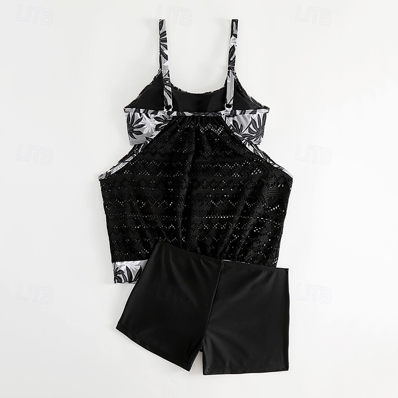 Mujer Traje de baño con estampado floral Traje de baño Tankini Floral Elástico Sin Mangas Bañadores Surf Playa Vocación Verano 2026 - $22.99 –P16