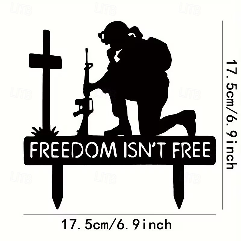 Generic Soldier Silhouette Garden Decoration Kneeling Soldier Statue Ornaments Yard Signs Independence Day Garden Art for Lawn Outdoor Home Decoration 2026 - $12.99 –P5