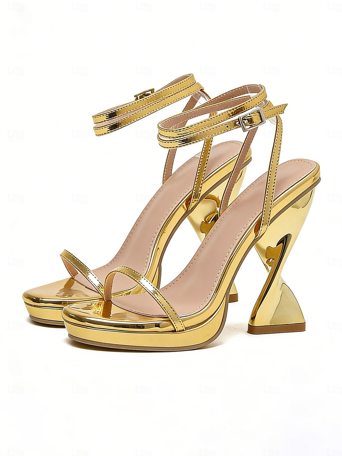 Grüne Satin-Sandalen mit Knöchelriemen für Damen, Retro-Partysandalen für die St. Patrick's Day-Feier 2026 - $42.99 –P2