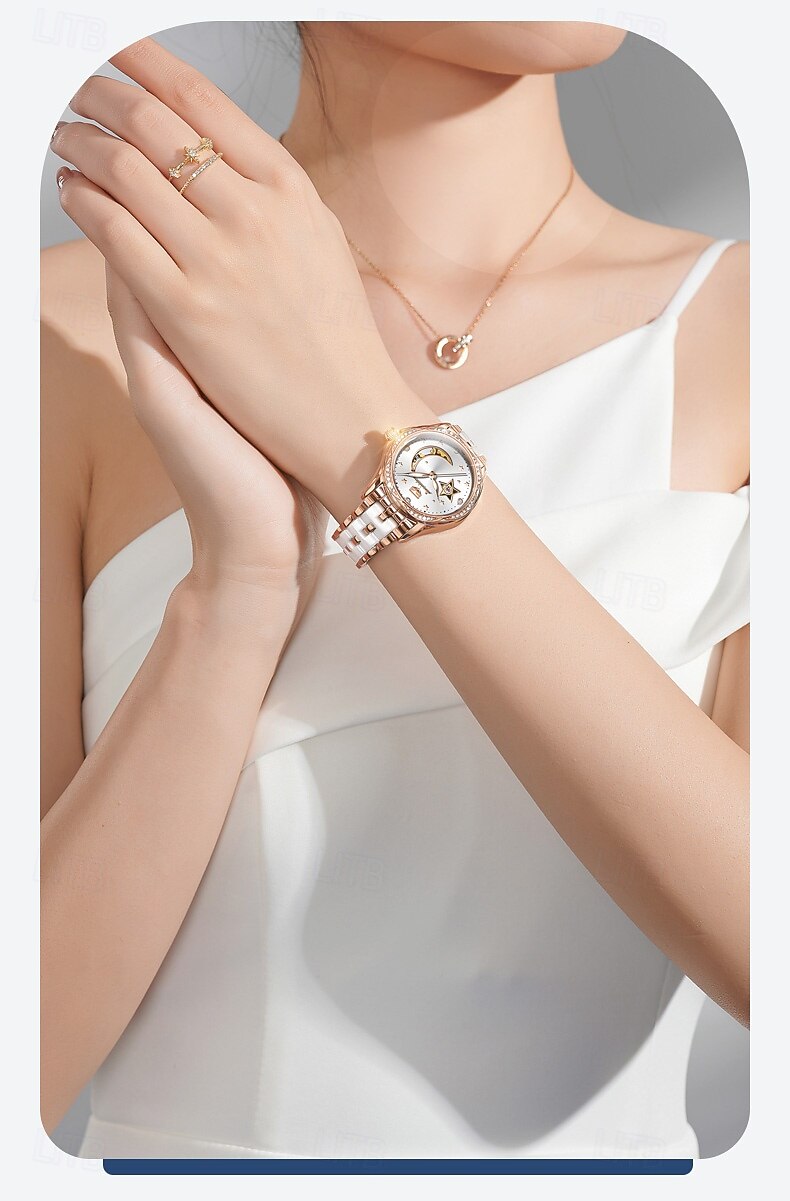 Automatic Mechanical Watch For Ladies Skeleton Luminous Waterproof Stainless Steel Luxury Elegant Mother's Day Gift for Women's Watches 2026 - $119.99 –P3
