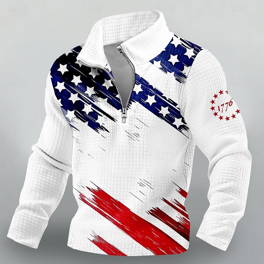 4. Juli 2026 250. Gedenktag Herren Streetwear Designer US-Flagge Hoodie Sweatshirt Outdoor Alltagsmode 2026 - $33.99 –P1