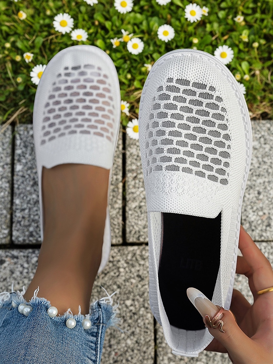 Damskie, oddychające, szerokie, wsuwane buty trekkingowe Flyknit, lekkie, siateczkowe, wygodne buty do noszenia na co dzień, w podróży, na zakupy i na długie spacery 2026 - $24.99 –P2