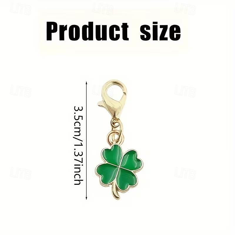 12 قطعة من سلاسل مفاتيح معدنية على شكل نبتة البرسيم الخضراء بمناسبة عيد القديس باتريك، مزودة بمشبك على شكل مخلب الكركند، وهي هدايا أساسية لحفلات التخرج وحفلات الزفاف وتزيينات الأعياد. 2026 - $10.99 –P2