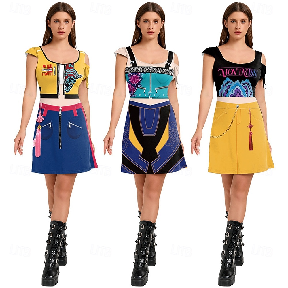 Inspirado em ídolos coreanos Estrela pop Ocasiões Especiais Fantasia fantasia Fantasia de Carnaval Ídolo Virtual for Mulheres Adulto Dia Das Bruxas Carnaval Espetáculo Comic Con Anime Expo de 2026 por $29.99 –P1