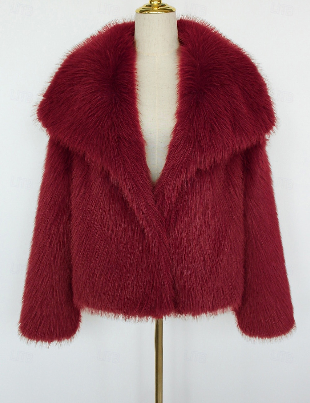 Kunstpelz-Umhänge Damenumhang Elegant Langarm Kunstpelz Hochzeit Schals Mit Unifarbe Für Party Herbst 2026 - $54.99 –P6