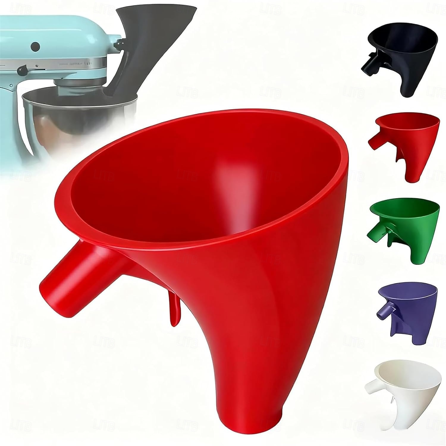 Воронка для муки для кухонного комбайна KitchenAid 5 л, насадка против разбрызгивания для стационарного миксера с откидной головкой 4,5 и 5 л (ksm150), инструмент для выпечки, пригодный для мытья в посудомоечной машине, удобный аксессуар для наливания. 2026 - $15.99 –P12