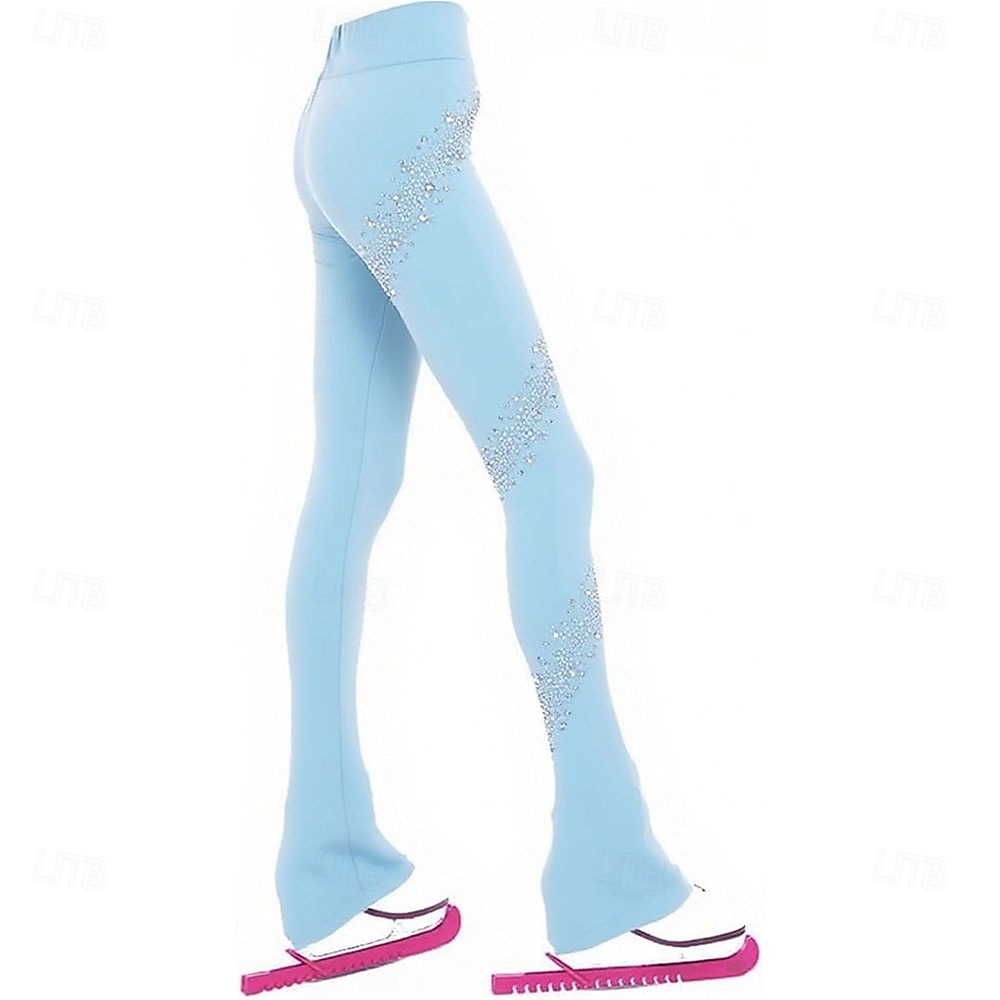 pantaloni da pattinaggio artistico da donna e da ragazza, pantaloni da pattinaggio sul ghiaccio, neri, elastici, abbigliamento da pattinaggio per gare di allenamento, termici, caldi, con del 2026 a $89.99 –P6