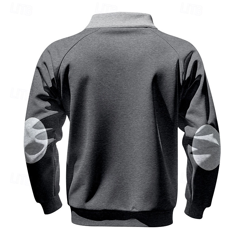 Voor heren Sweatshirt Stoppen Sweatshirt met kwartrits Zwart Wijn Marineblauw Lichtgrijs Donkergrijs Halve rits Kleurenblok Zak Casual Dagelijks Sport & Outdoor Polyester Streetwear Basic Casual 2026 - $27.99 –P18