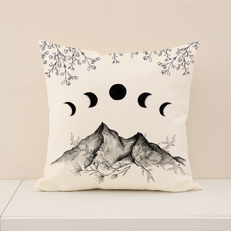 Housse de coussin décorative pour l'Aïd el-Fitr, imprimé croissant de lune sur une seule face, décoration pour les fêtes du Moyen-Orient, coussin polyvalent pour canapé, salon et salle de prière, de 2026 ? $12.99 –P7