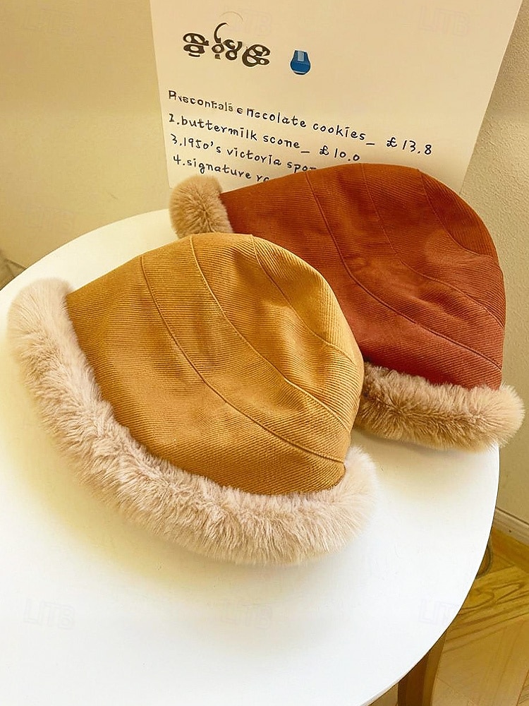 Damehatt med fuskepelsfôr, myk og koselig, tilgjengelig i flere farger for vinter- og fritidsbruk 2026 - $11.99 –P9