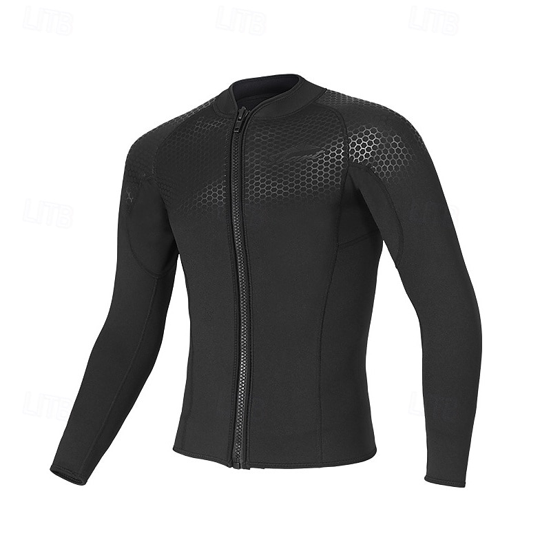 Veste De Plongée Homme Et Femme 2mm Néoprène - Fermeture Éclair Devant, Manches Longues Pour Surf, Natation Et Plongée (XL Homme)