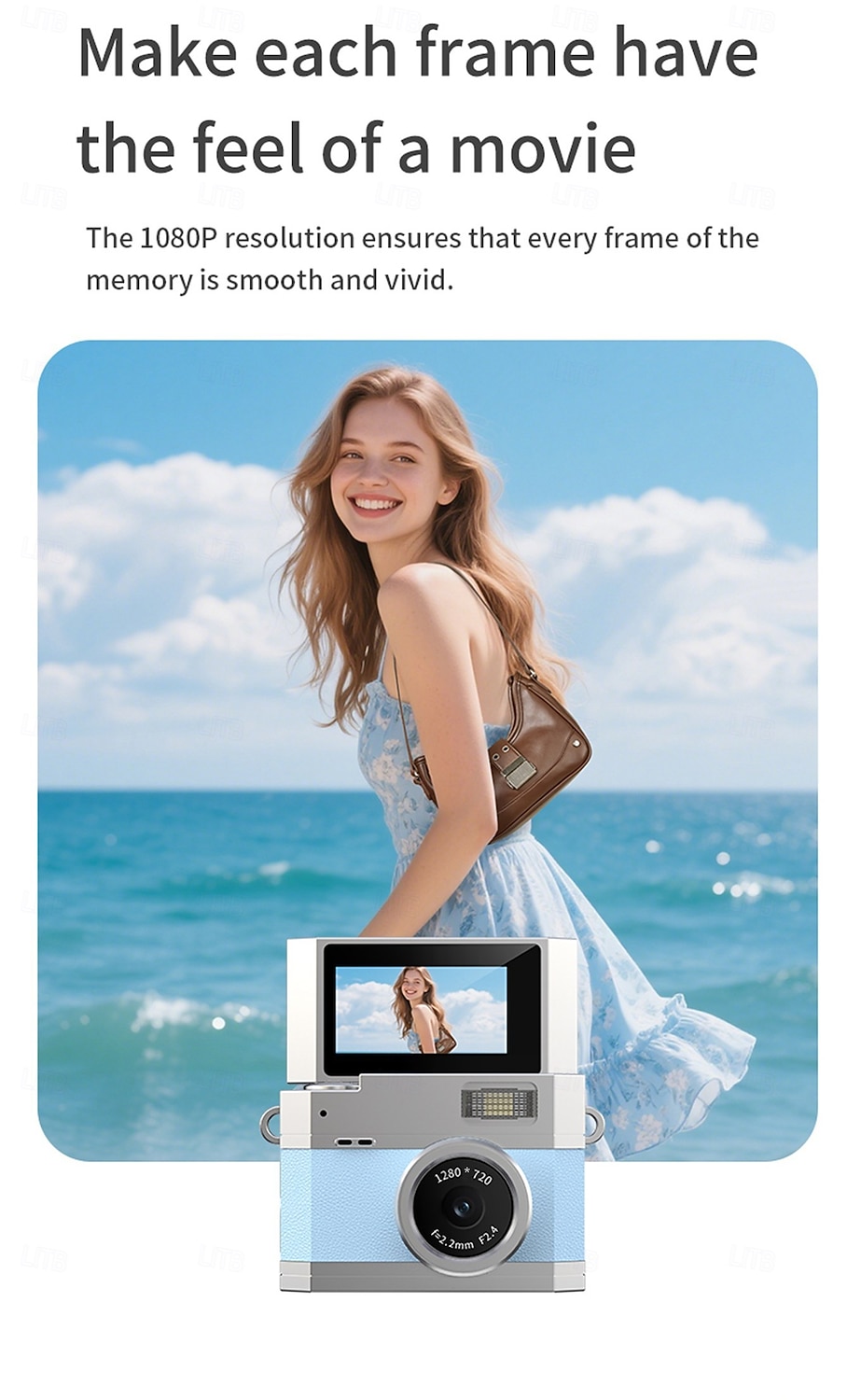 New Thumb-Sized Flip Screen Mini Camera Retro Digital Camera Mini with Lanyard 180 Flip Screen Video Mode Multi-Style Beauty Filters Valentine's Day Gift 2026 - $38.99 –P7
