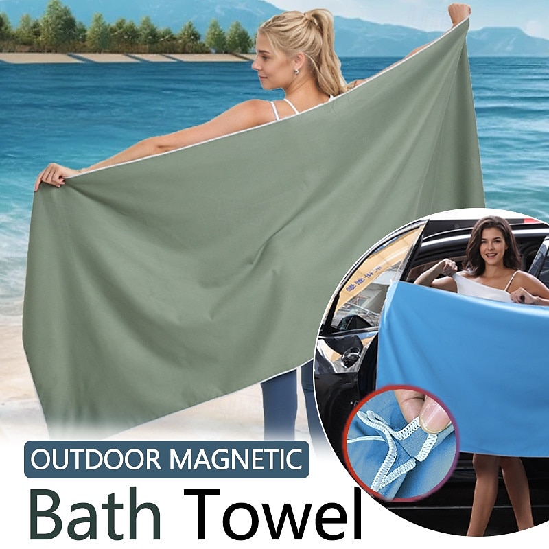 asciugamano da bagno oversize in microfibra ad asciugatura rapida con chiusura magnetica, super assorbente e resistente alla sabbia, perfetto per spiaggia, piscina, viaggi, palestra e campeggio del 2026 a $49.99 –P1