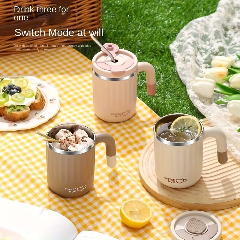 480 ml:n suurikokoinen kahvimuki &matkamuki - 304 ruostumatonta terästä - irrotettavalla teesiivilällä &pilli - tukeva kansi - vuotamaton kannettava tee-/kahvinkeitin retkeilyyn, toimistoon, junaan, 2026 - $13.99 –P4