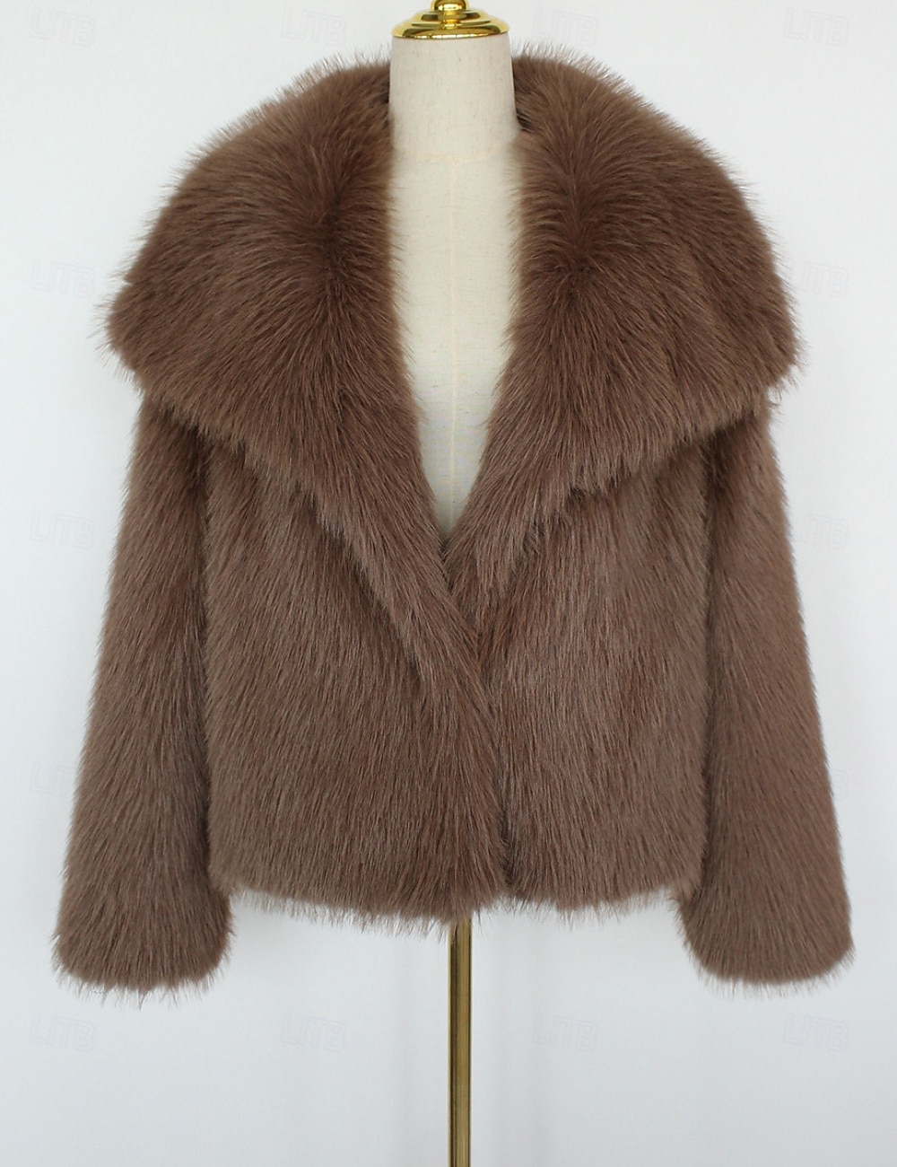 Kunstpelz-Umhänge Damenumhang Elegant Langarm Kunstpelz Hochzeit Schals Mit Unifarbe Für Party Herbst 2026 - $54.99 –P1