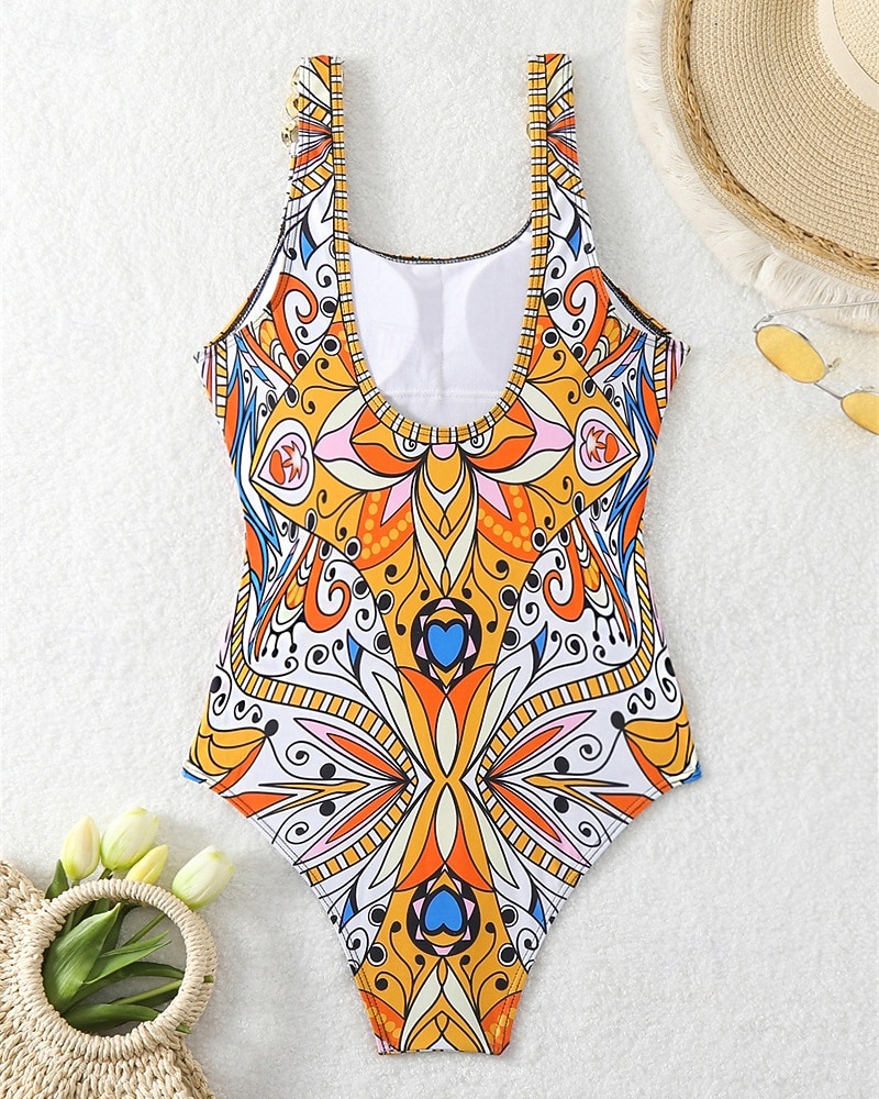 Dámské Plavky Květinový Ochrana proti UV záření Vysoká pružnost Bez rukávů Plavky Surfování Potápění Šnorchlování Léto 2026 - $17.99 –P9