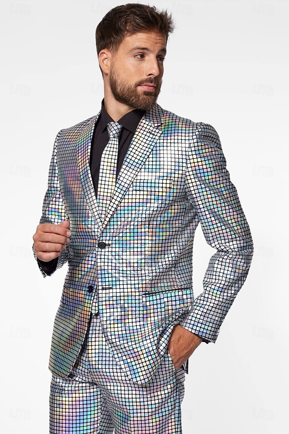 Metallico Disco Anni '80 Pantaloni Abiti Completi & Blazer Disco Costume Per uomo Costume di Carnevale Natale Carnevale martedì grasso Festa / Sera Parata dell'Orgoglio Mese dell'orgoglio Adulti del 2026 a $77.99 –P10