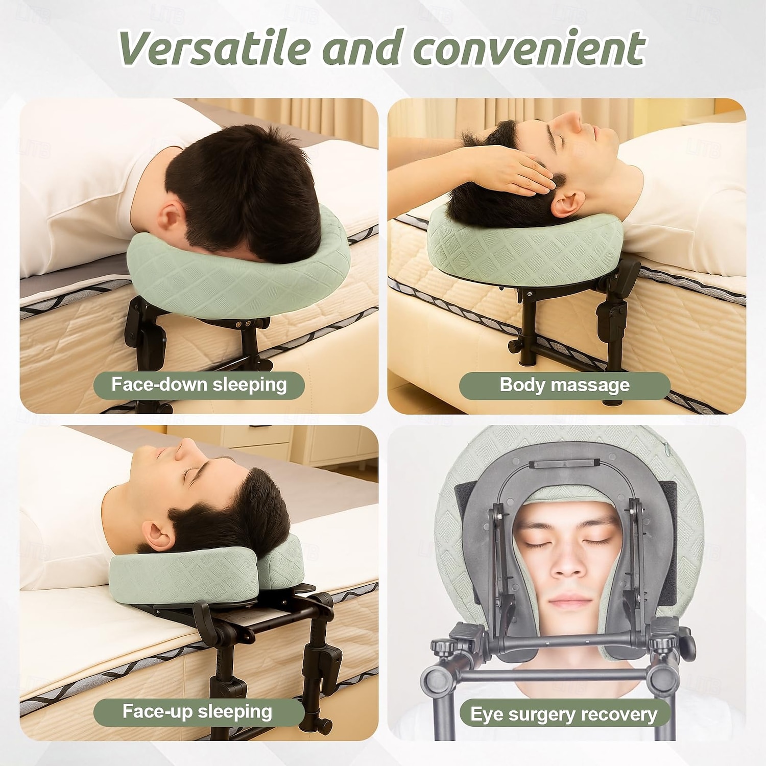 poggiatesta massaggiante per letti, culla regolabile per massaggio facciale per uso domestico, set da tavolo per massaggi portatile adatto a materassi da letto, regalo perfetto per lei o per lui del 2026 a $99.99 –P4
