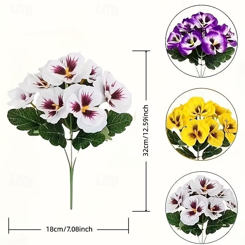 9 bundels driekleurige kunstbloemen in retrostijl, geschikt als bloemversiering voor binnenplaats, balkon, binnen- en buitenbeplanting, bruiloftsdecoratie, feestartikelen en huisdecoratie. 2026 - $23.99 –P10