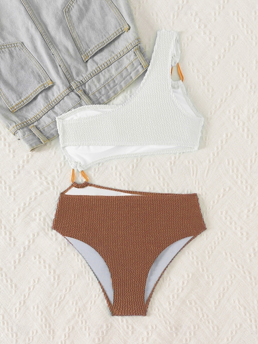 Damen Einteiler Schwimmbad Ein Schulter Monokini Bauchkontrolle Hohe Taille Slim Rückensfrei Urlaub Strandbekleidung Einfarbig Asymmetrischer Ausschnitt Ärmellose Badeanzüge 2026 - $9.49 –P6