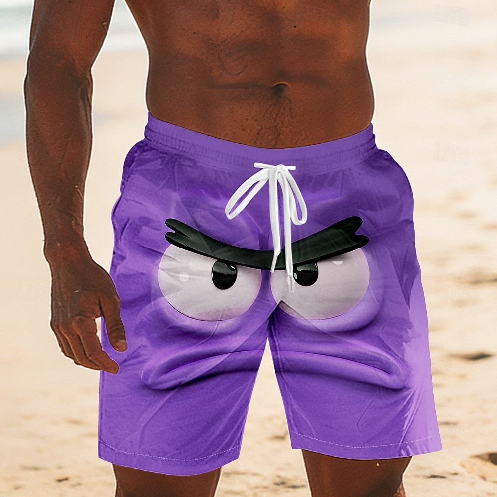 Hombre de impresión en 3D Dibujo 3D Cara humana Boxers de Natación Pantalones de Natación Pantalones de Surf Media cintura Gracioso Hawaiano vacaciones en la playa Bolsillos laterales Forro de malla 2026 - $20.99 –P5