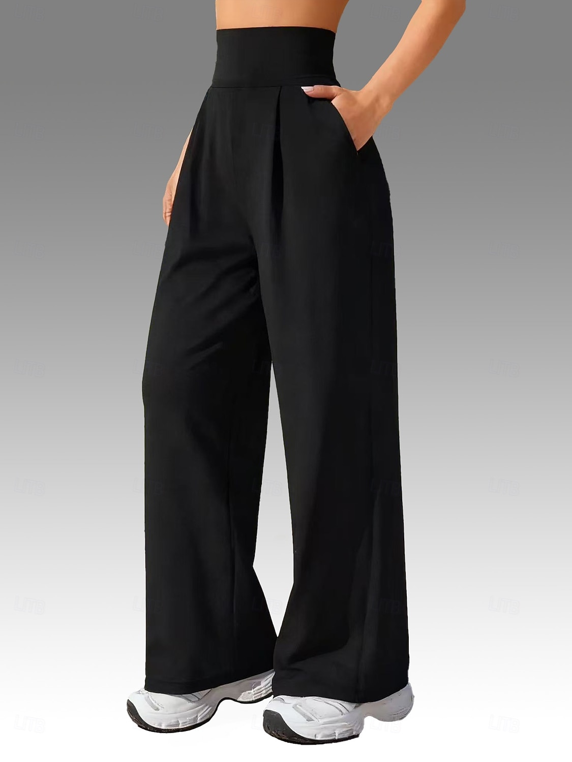 Pentru femei Mărime EU / US Activ Picior Larg Pantaloni Stilat Casual / Sport Lungime totală Talie ÎnaltăPantsHalloween Crăciun Ziua Îndrăgostiților Mată Buzunar Talie elastică Picior Larg Întindere 2026 - $26.99 –P5