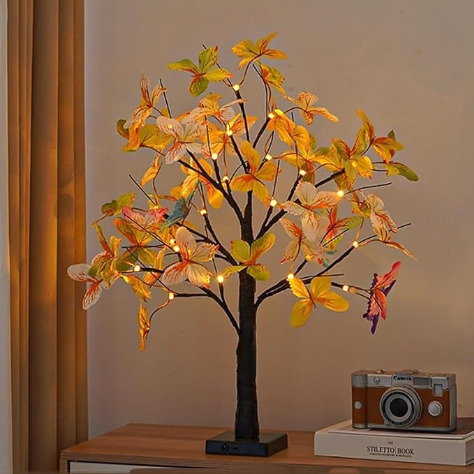 Simulated Butterfly LED Birch Tree Light 60cm-24LEDs AAA Battery USB Dual purpose Indoor Spring and Summer Bedroom Bedhead Living Room Dining Room Party Wedding Atmosphere Decoration Ornament Lights 2026 - $23.99 –P5