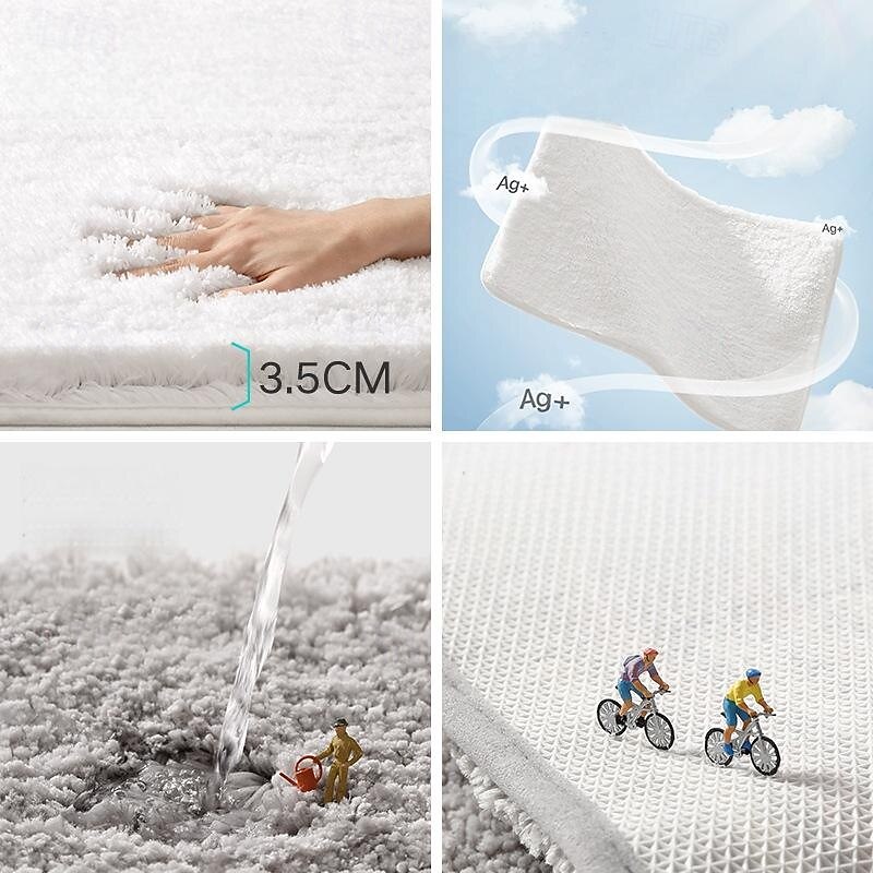 covoraș de baie, covoraș de baie absorbant, culoare uni, antibacterian, covoraș de toaletă, covoraș antiderapant pentru ușă de baie, pentru igiena și confortul casei 2026 - $40.99 –P8