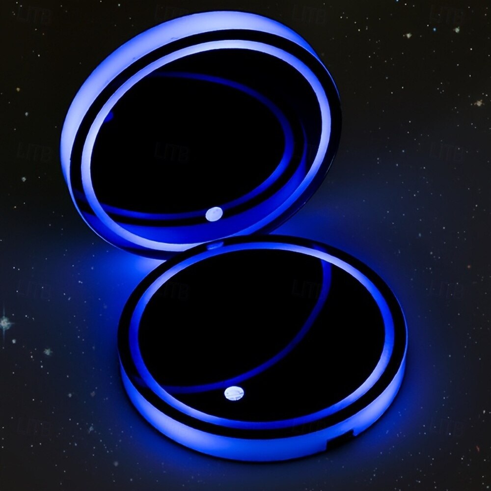 LED neon mugghållare för bil - 7 färger växlande ljusplatta USB-laddningsbar lämplig för hemmafester och lysande dekoration i fordonsinredning. 2026 - $20.99 –P5