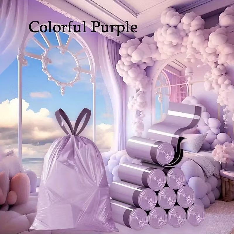 1 рулон / 50 штук сверхпрочных, плотных мусорных мешков на завязках, большие портативные кухонные мусорные мешки для домашнего использования. 2026 - $13.99 –P4