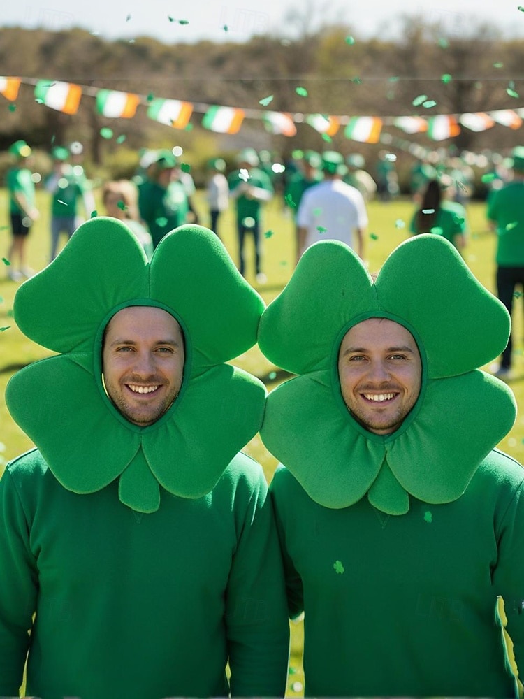 Chapeau trèfle vert en polyester pour homme, modèle léger, parfait pour la Saint-Patrick et les festivités du carnaval. de 2026 ? $24.99 –P2