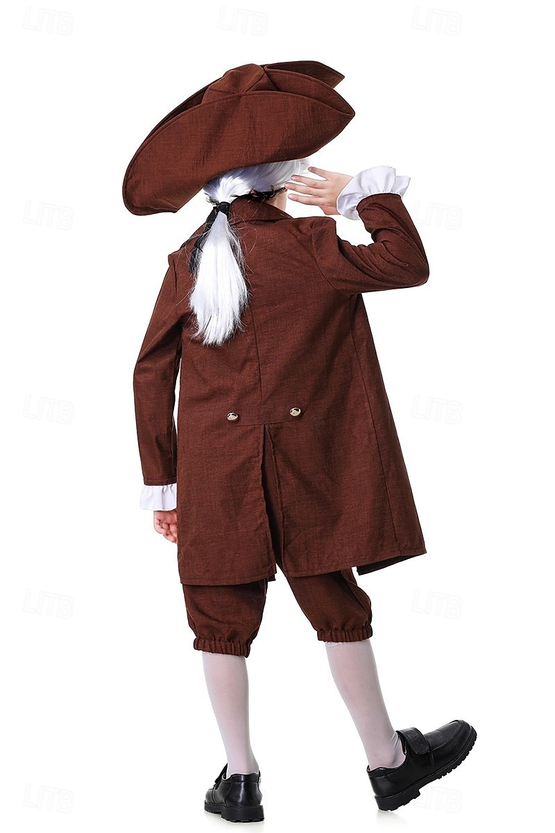 250e jubileum VS Rococo Barok Outfits Lange Mouwen George Washington Koloniaal Onafhankelijkheidsoorlog Kostuum Jongens Carnaval Independence Day 4 juli Kinderen Jas Broeken Kraag 2026 - $46.99 –P3