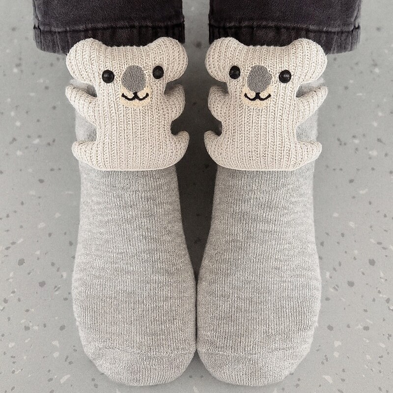 Носки с 3D-животными, забавные носки с животными, связанные крючком вручную, зимние хлопковые носки, веселье &очаровательные рождественские подарки для девочек & женщины 2026 - $20.99 –P2