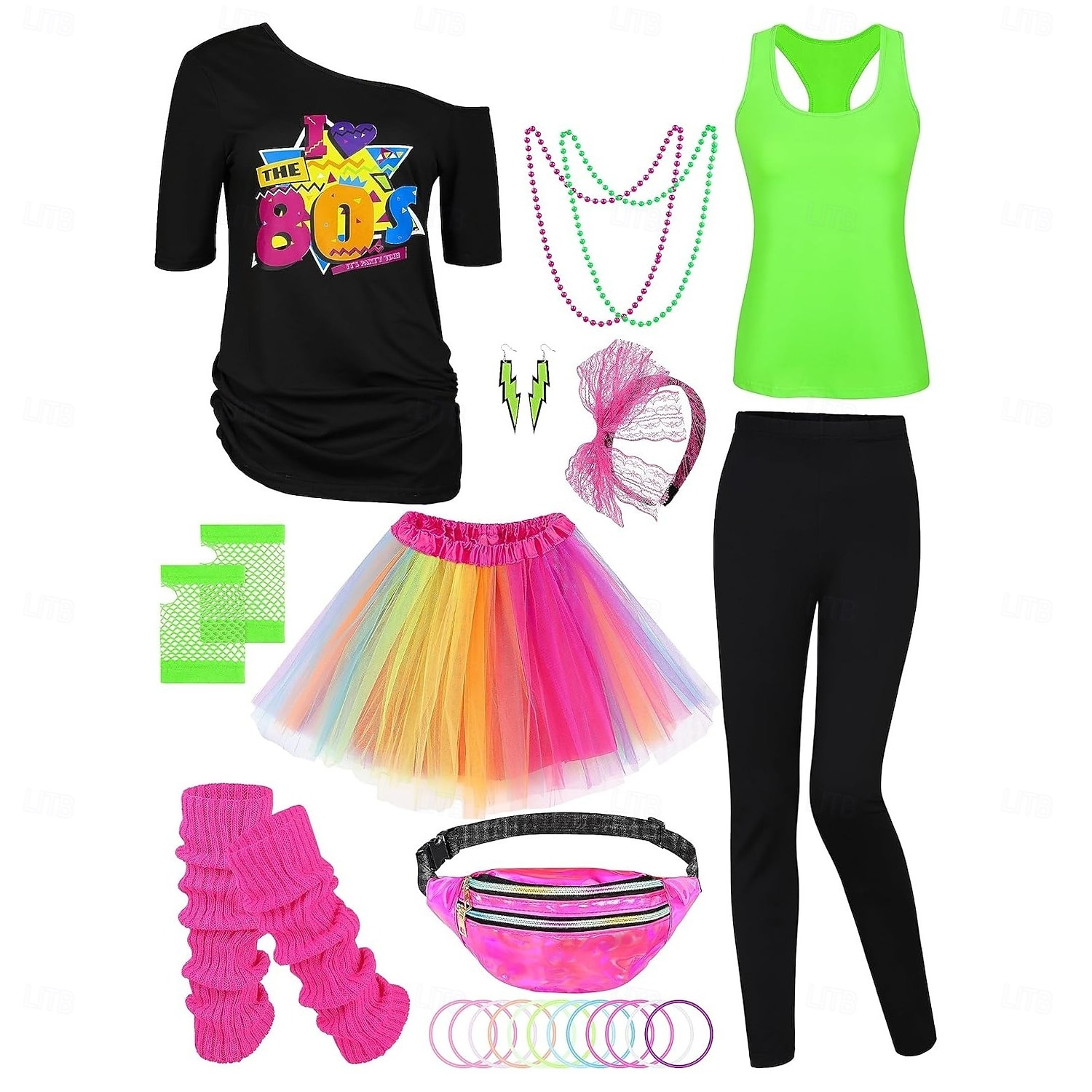 Outfits Tutu Hemd Schijf Jaren '80 Volwassenen Dames Maskerade Feesten & Uitgaan Prideparade Trots maand Aankleden 2026 - $64.99 –P1
