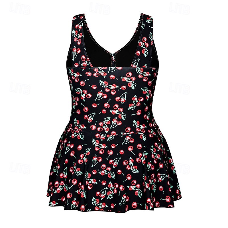 Жен. Купальник с цветочным принтом Платья-купальник Один Пис С принтом Ультралегкий (UL) Утягивание живота Эластичный Без рукавов Купальники Серфинг Для погружения с трубкой Лето 2026 - $25.99 –P10