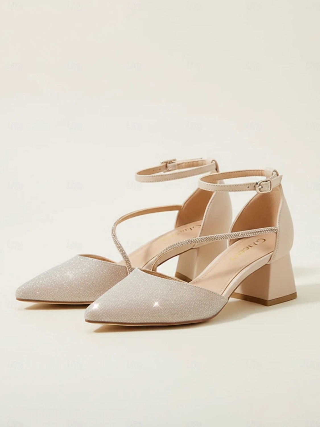 Damskie Buty ślubne Buty pumpy Bling Bling Buty Sandały na obcasie Buty musujące Codzienny Impreza Ślub Jednokolorowe Obcasy ślubne Buty druhny Kryształ górski Masywny obcas Nasek w szpic Elegancja 2026 - $32.99 –P3