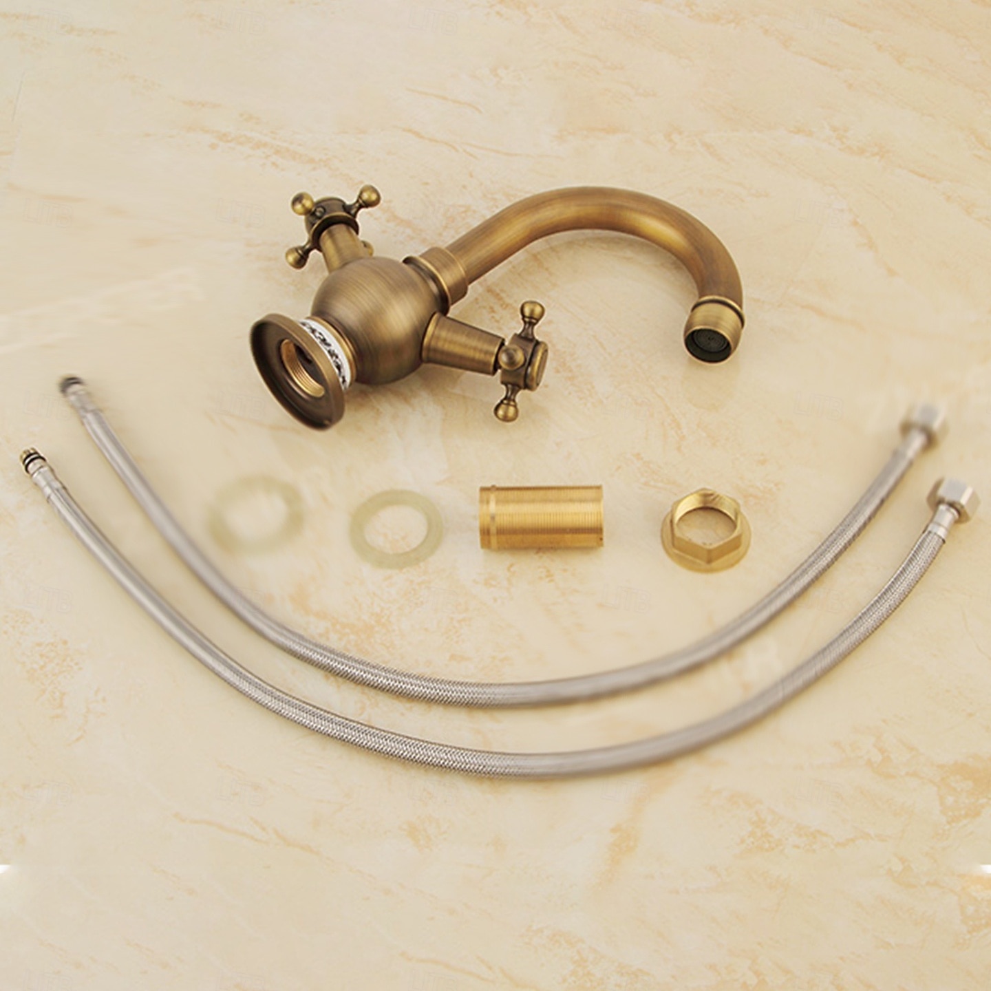 Waschbeckenarmatur - drehbar Chrom Außenmontage Einhebel Zwei LöcherBath Taps 2026 - $184.99 –P1