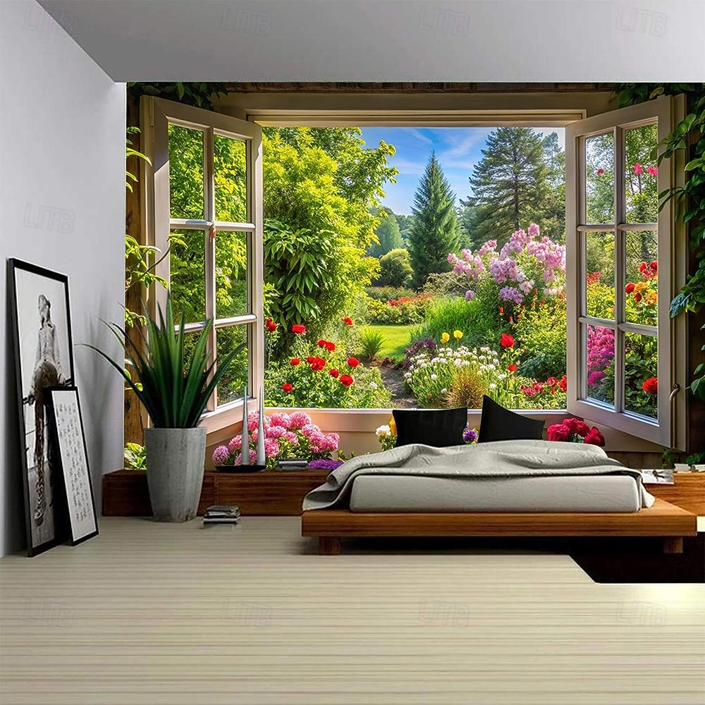 Tapestry Banners Blanket Flower Window 3D Bedroom Living Room Dorm Teens Room College Dorm Wall Porch Home Decor 2026 - $20.99 –P5